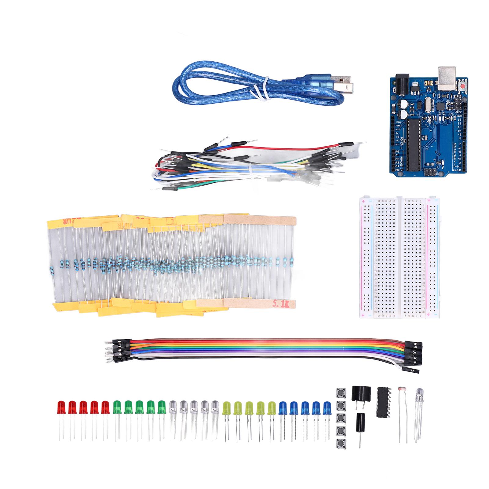Basic Starter Kit PCB Metal Beginners Electronic Components with Free PDF Tutorial Compatible for R3
Basic Starter Kit PCB Metal Beginners Electronic Components with Free PDF Tutorial Compatible for R3
