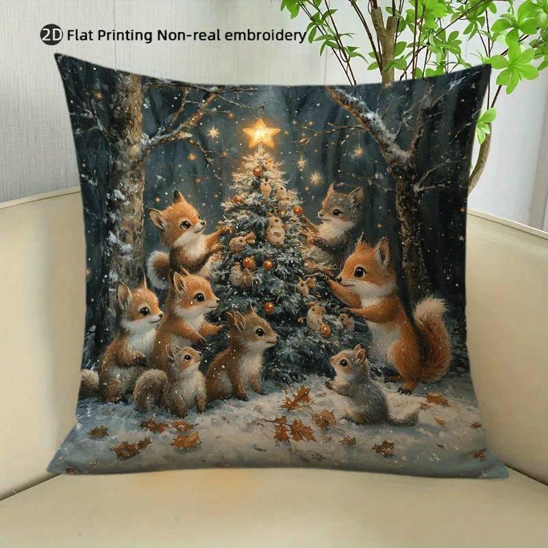 Наволочка с рождественским сюжетомПодходит для дивана, автомобиля, спальни, декоративная наволочка для подушки 16x16Inch
Наволочка с рождественским сюжетомПодходит для дивана, автомобиля, спальни, декоративная наволочка для подушки 16x16Inch