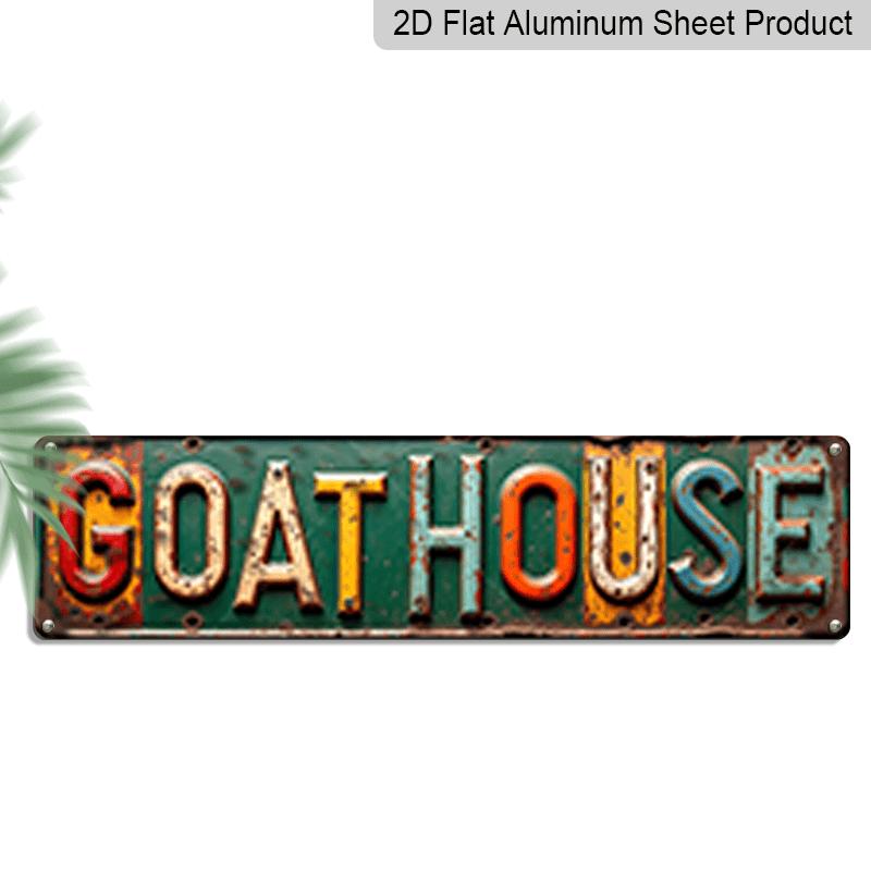2D Flat, 1pc Rustic GOAT HOUSE Metal Wall Sign - Vintage Farmhouse Outdoor/ Decoration with Weathered Look - 15.7×3.94 Inch GOAT HOUSE Lettering 40cm x 10cm
2D Flat, 1pc Rustic GOAT HOUSE Metal Wall Sign - Vintage Farmhouse Outdoor/ Decoration with Weathered Look - 15.7×3.94 Inch GOAT HOUSE Lettering 40cm x 10cm