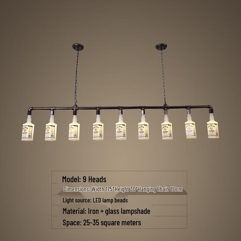 oeny Industrial Style Wine Bottle Water Pipe Chandelier
oeny Industrial Style Wine Bottle Water Pipe Chandelier
