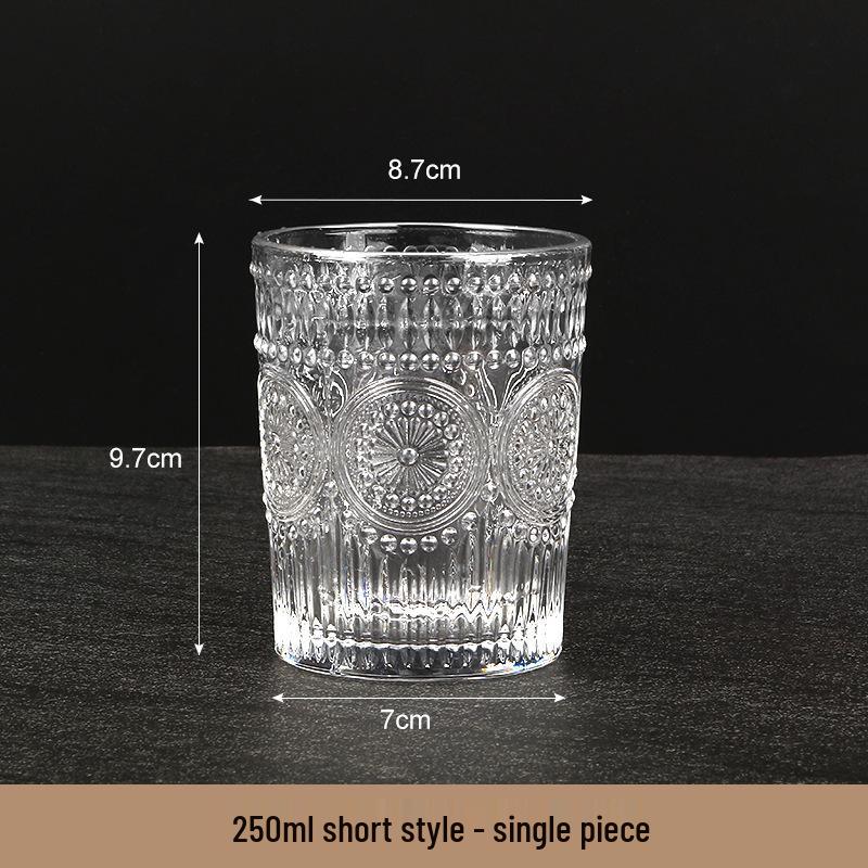Винтажный стакан из тисненого стекла с подсолнухом - Высококачественный прозрачный стакан для воды, молока, кофе или холодных напитков
Винтажный стакан из тисненого стекла с подсолнухом - Высококачественный прозрачный стакан для воды, молока, кофе или холодных напитков