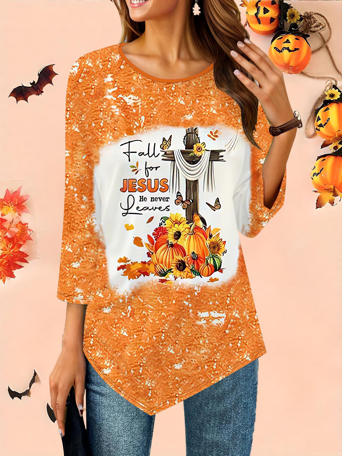 Женская свободная футболка с круглым вырезом и рукавом три четверти, 3D-рисунок на Хэллоуин, идеальный подарок на Хэллоуин и Рождество 8XL оранжевый
Женская свободная футболка с круглым вырезом и рукавом три четверти, 3D-рисунок на Хэллоуин, идеальный подарок на Хэллоуин и Рождество 8XL оранжевый