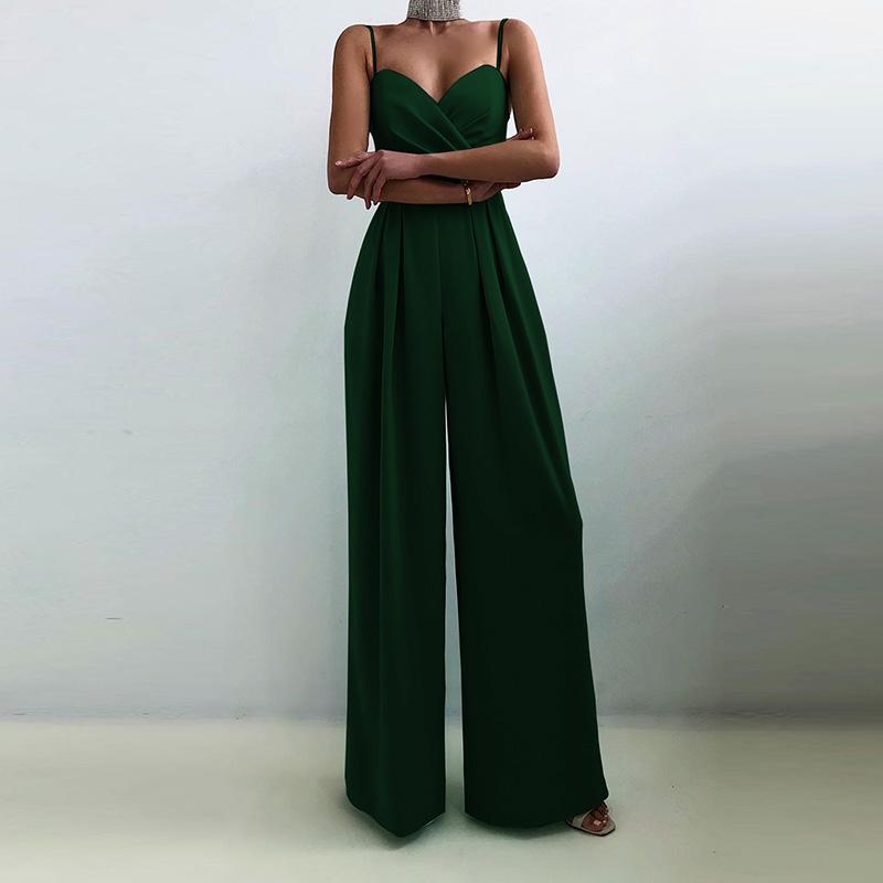 Spring Summer Women s Casual Wide Leg Long Jumpsuit Female Solid Color Draped Slim Playsuit Women Elegant High Waist Strap Solid One Piece Romper XXXL темно-зелений колір
Spring Summer Women s Casual Wide Leg Long Jumpsuit Female Solid Color Draped Slim Playsuit Women Elegant High Waist Strap Solid One Piece Romper XXXL темно-зелений колір