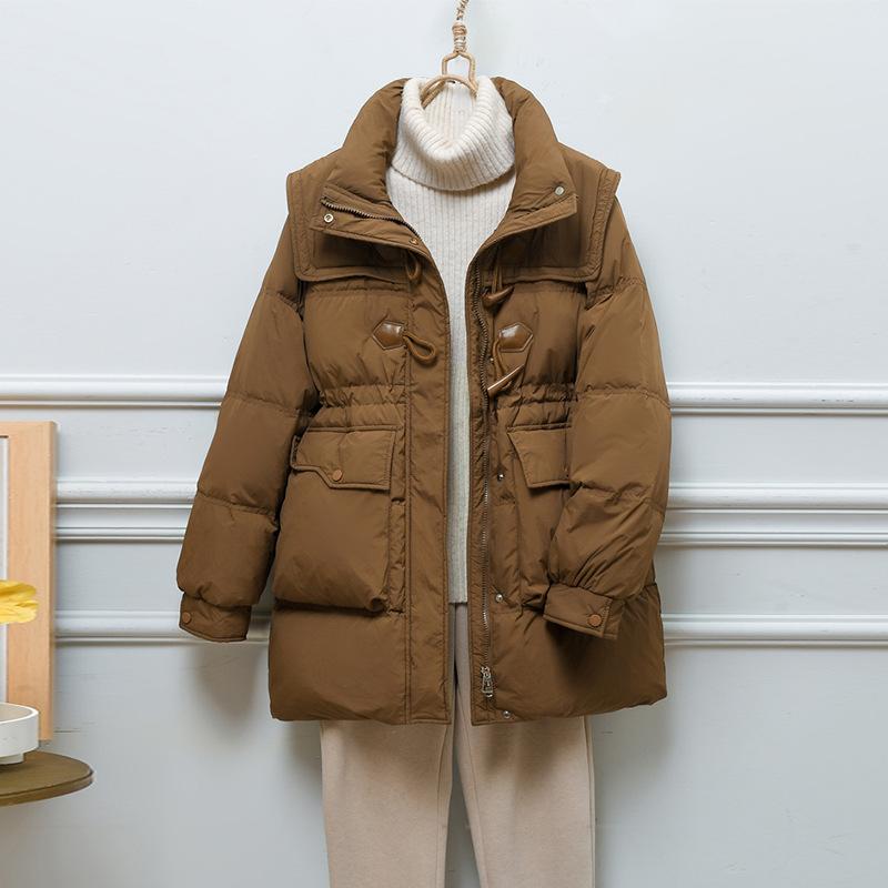 Укороченная куртка из белого утиного пуха с угловой пряжкой, женская, 2025, зима, новая, милая, со стойкой, приталенная, темно-синяя куртка с воротником, тренд S хаки
Укороченная куртка из белого утиного пуха с угловой пряжкой, женская, 2025, зима, новая, милая, со стойкой, приталенная, темно-синяя куртка с воротником, тренд S хаки