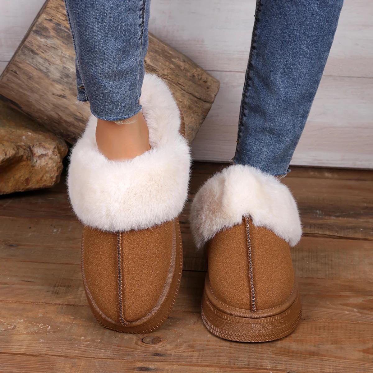 Мода 2024 года, новая пушистая женская зимняя теплая и утолщенная плюшевая домашняя мягкая хлопковая швабра 42 верблюд