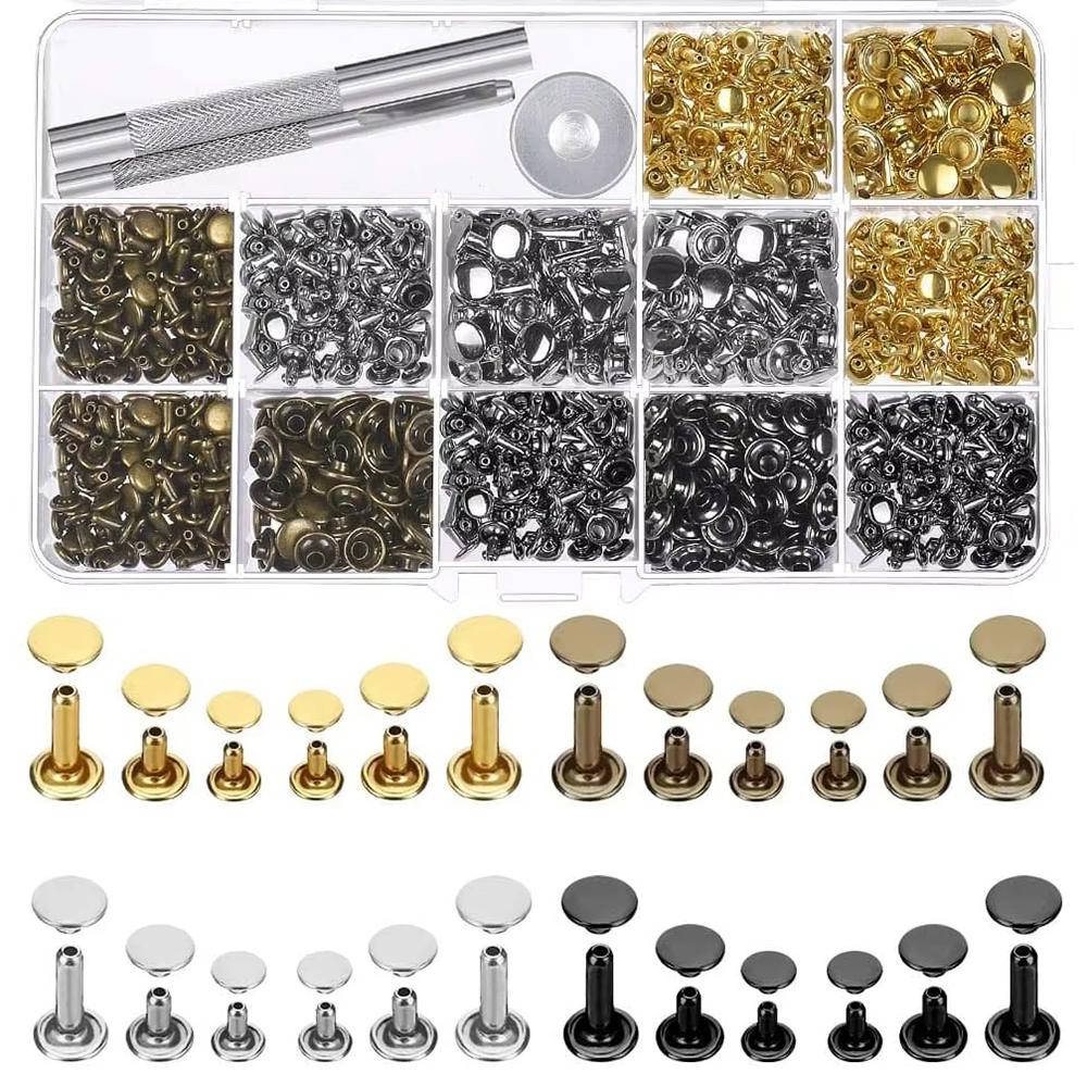 480Pcs Double Sided Rivet Set Metal Decorative Studs Snap Fasteners for Leather Craft Bags Clothing Shoes Type A
480Pcs Double Sided Rivet Set Metal Decorative Studs Snap Fasteners for Leather Craft Bags Clothing Shoes Type A