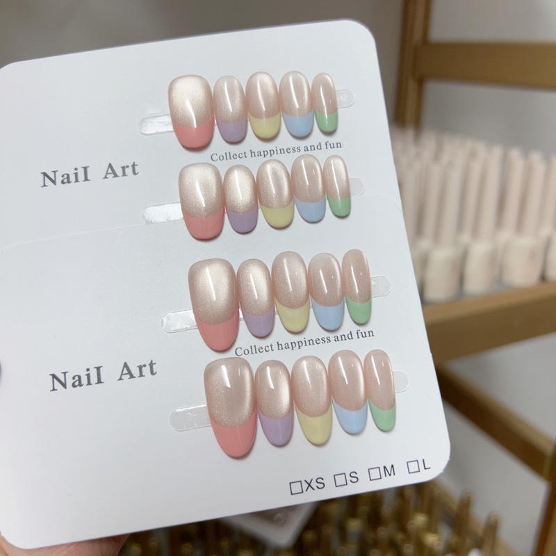Rainbow French Cat Eye Press-On Nails - Fresh, Simple & Handmade for a Gentle, Desired Look
Rainbow French Cat Eye Press-On Nails - Fresh, Simple & Handmade for a Gentle, Desired Look