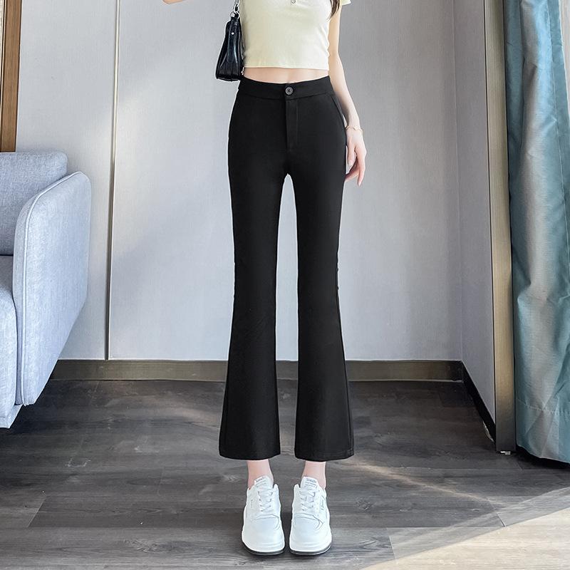 Розкльошені штани для жінок, довжиною дев ять десятих, нові чорні з високою посадкою, що облягають, повсякденні, маленькі, костюмні розкльошені штани XL чорний
Розкльошені штани для жінок, довжиною дев ять десятих, нові чорні з високою посадкою, що облягають, повсякденні, маленькі, костюмні розкльошені штани XL чорний