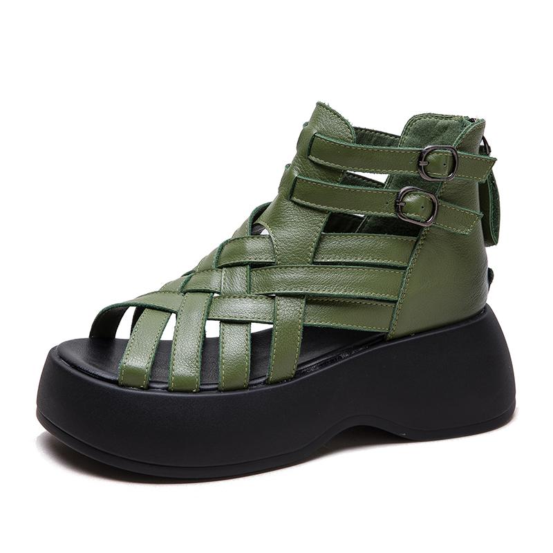 Woven Leather Gladiator Sandals for Women Retro Chunky Platform Summer Boots 40 зелений
Woven Leather Gladiator Sandals for Women Retro Chunky Platform Summer Boots 40 зелений
