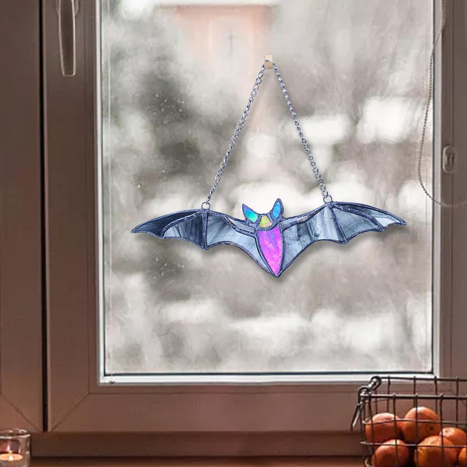 Bat Window Hanging Ornament Acrylic Wall Art with Metal Chains Colorful Versatile Welcome Signs
Bat Window Hanging Ornament Acrylic Wall Art with Metal Chains Colorful Versatile Welcome Signs