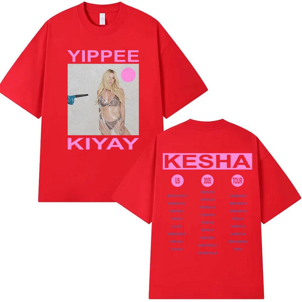 Kesha Yippee Kiyay Tour 2025 T Shirt Unisex Women Aesthetic Fashion Short Sleeve Tshirts Casual Retro High Quality Cotton Tshirt S
Kesha Yippee Kiyay Tour 2025 T Shirt Unisex Women Aesthetic Fashion Short Sleeve Tshirts Casual Retro High Quality Cotton Tshirt S