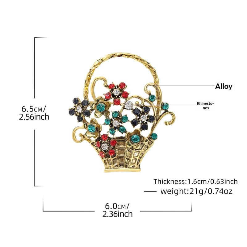 1pc Vintage Beautiful Flower Basket Brooches Alloy Rhinestone Plants Party Casual Brooch Pins Gifts
1pc Vintage Beautiful Flower Basket Brooches Alloy Rhinestone Plants Party Casual Brooch Pins Gifts