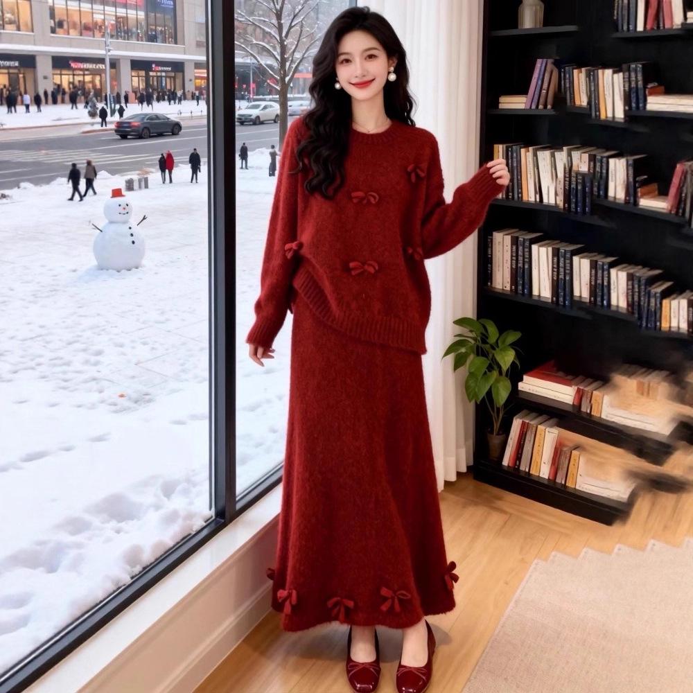 Chic Winter Pullover Sweater & Skirt Set for Women - Christmas Style, Age-Reducing Elegance M красный
Chic Winter Pullover Sweater & Skirt Set for Women - Christmas Style, Age-Reducing Elegance M красный
