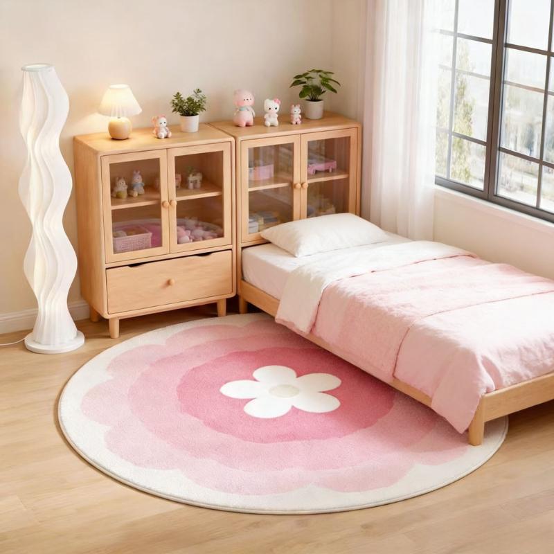 Girly Style Carpets for Living Room Cute Flowers Bedroom Decor Carpet Fluffy Soft Round Bedside Rug Home Thicken Plush Floor Mat 80x80CM
Girly Style Carpets for Living Room Cute Flowers Bedroom Decor Carpet Fluffy Soft Round Bedside Rug Home Thicken Plush Floor Mat 80x80CM