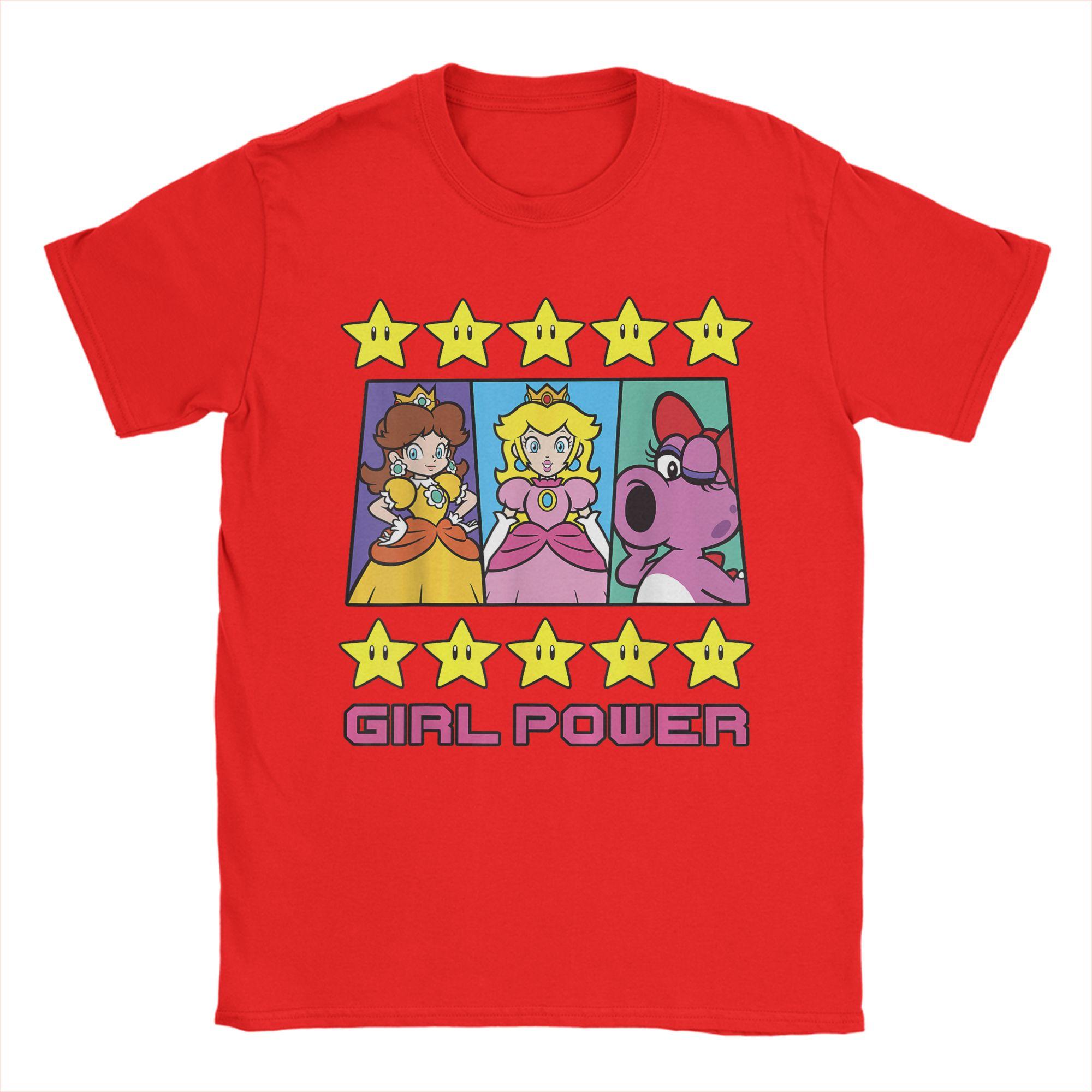 Super Marios Daisy Peach Birdo Girl Power Poster T Shirt Unisex Pure Cotton TShirts Round Collar Tees Short Sleeve Tops Summer S
Super Marios Daisy Peach Birdo Girl Power Poster T Shirt Unisex Pure Cotton TShirts Round Collar Tees Short Sleeve Tops Summer S