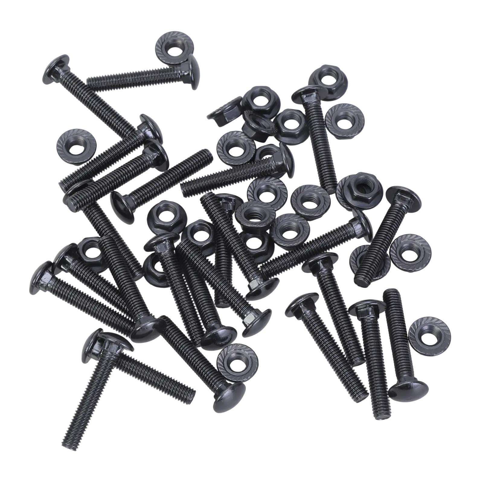 25Pieces Practical M8x60mm Black Oxides Carriages Bolts With Sturdy Stainless Steel Flanges Nut for Secure Assembly
25Pieces Practical M8x60mm Black Oxides Carriages Bolts With Sturdy Stainless Steel Flanges Nut for Secure Assembly