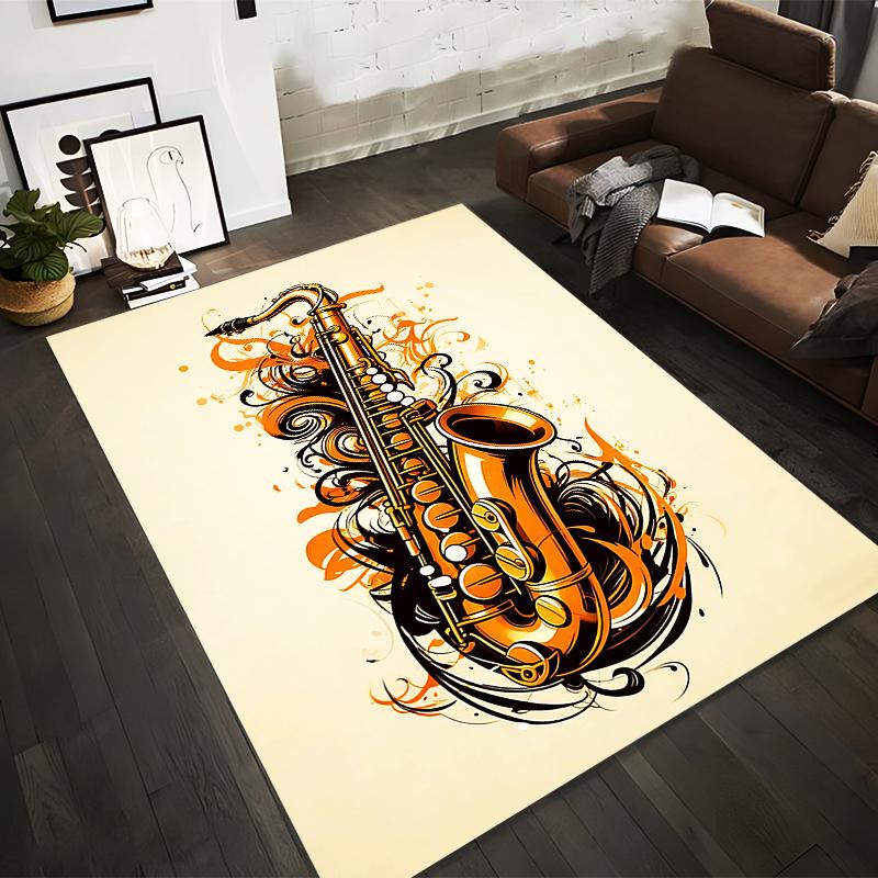 Abstract Saxophone Design Carpet, Musical Art Pattern for Home Decor Suitable for use as an anti-slip for living room bedroom sofas 40x60cm( 15x23in )
Abstract Saxophone Design Carpet, Musical Art Pattern for Home Decor Suitable for use as an anti-slip for living room bedroom sofas 40x60cm( 15x23in )