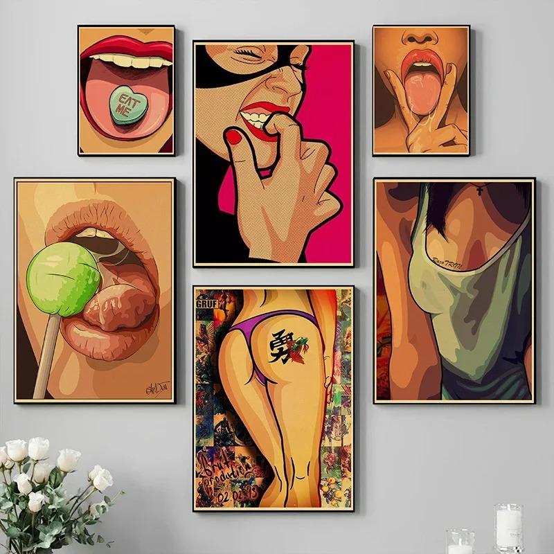 Anime Sexy Cool Girl Woman Mouth Butt Lollipop Smoke Tongue Poster Wall Art Canvas Painting Room Home Decor Gift 21cm×30cm NoFrame
Anime Sexy Cool Girl Woman Mouth Butt Lollipop Smoke Tongue Poster Wall Art Canvas Painting Room Home Decor Gift 21cm×30cm NoFrame