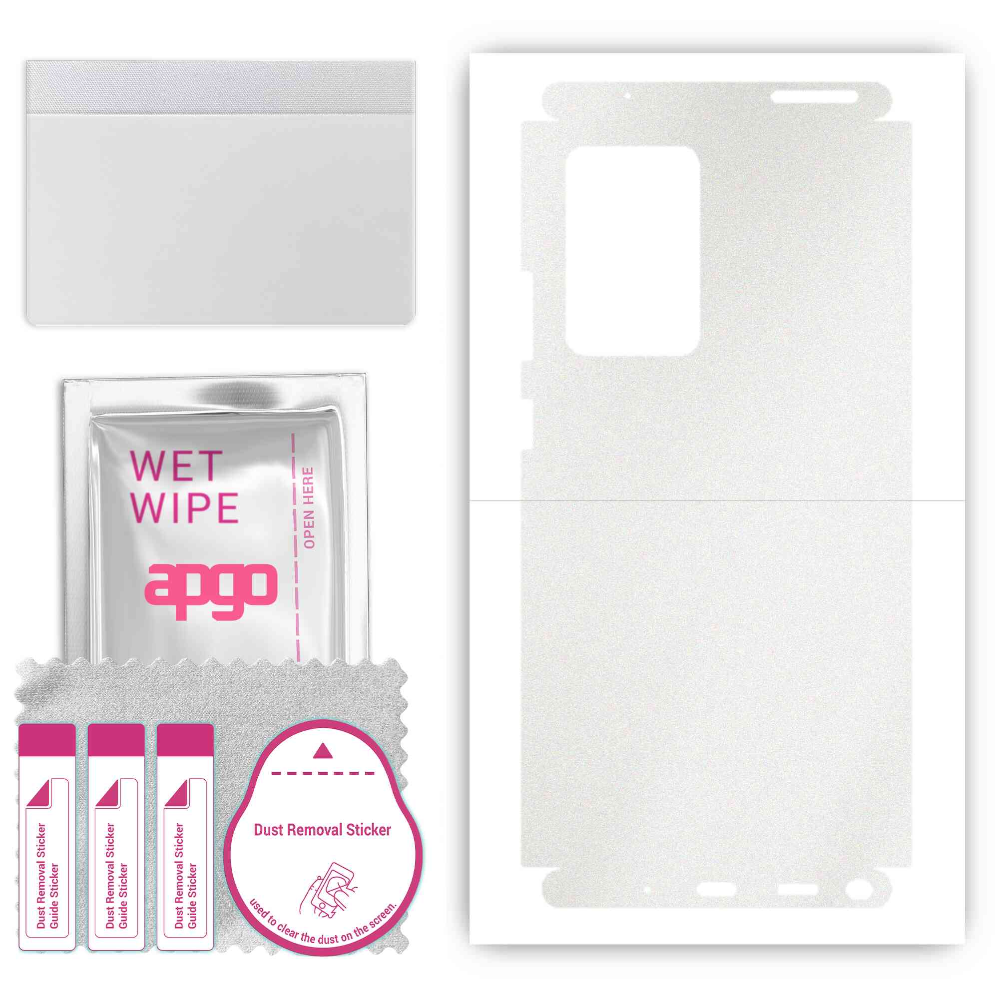 Apgo Protective Skin Sticker for the back+sides compatible with Samsung Galaxy Note 20 Ultra, Full Wrap Film, Foil, Vinyl - Pattern Matte Transparent
Apgo Protective Skin Sticker for the back+sides compatible with Samsung Galaxy Note 20 Ultra, Full Wrap Film, Foil, Vinyl - Pattern Matte Transparent