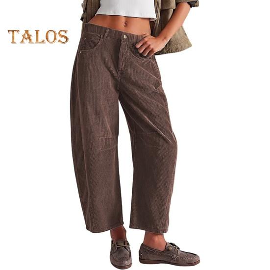 Женские вельветовые брюки с эластичной талией, средней посадкой, застежкой-молнией на пуговицы, широкие повседневные брюки с карманами, однотонные брюки S коричневый
Женские вельветовые брюки с эластичной талией, средней посадкой, застежкой-молнией на пуговицы, широкие повседневные брюки с карманами, однотонные брюки S коричневый