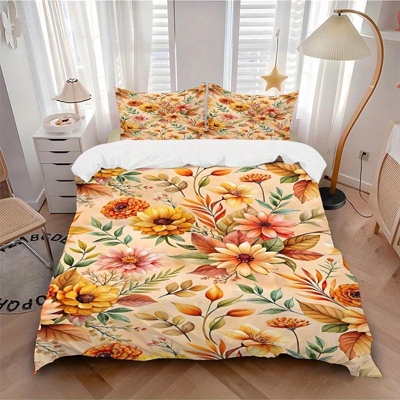 3pcs Autumn Flowers 1Cover + 2Pillowcases, PillowInserts NotIncluded, Machine Washable, All - Season Use, Suitable for Bedroom Guest Room86 135x200cm
3pcs Autumn Flowers 1Cover + 2Pillowcases, PillowInserts NotIncluded, Machine Washable, All - Season Use, Suitable for Bedroom Guest Room86 135x200cm