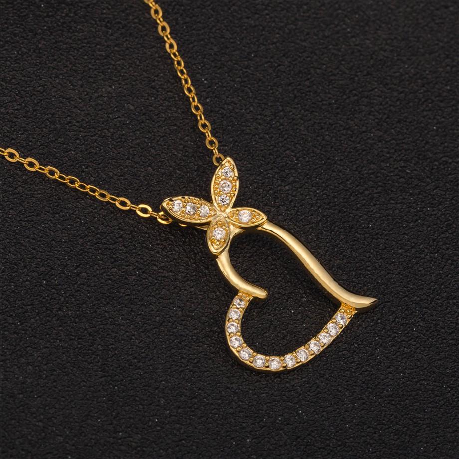 Trendy Cubic Zirconia Butterfly Heart Necklace Pendant 45cm Female Gold Color Neck Chain For Women Jewelry collier femme 2025 55cm
Trendy Cubic Zirconia Butterfly Heart Necklace Pendant 45cm Female Gold Color Neck Chain For Women Jewelry collier femme 2025 55cm