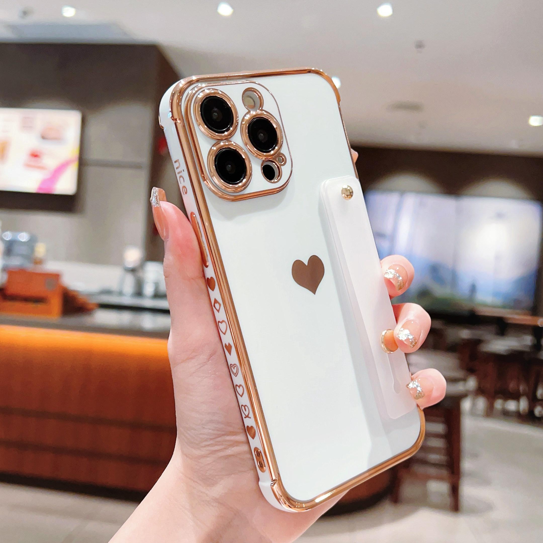 For iPhone 15 Pro Case with Strip Kickstand Electroplating Edge Love Heart Soft TPU Phone Cover Dark Purple
For iPhone 15 Pro Case with Strip Kickstand Electroplating Edge Love Heart Soft TPU Phone Cover Dark Purple