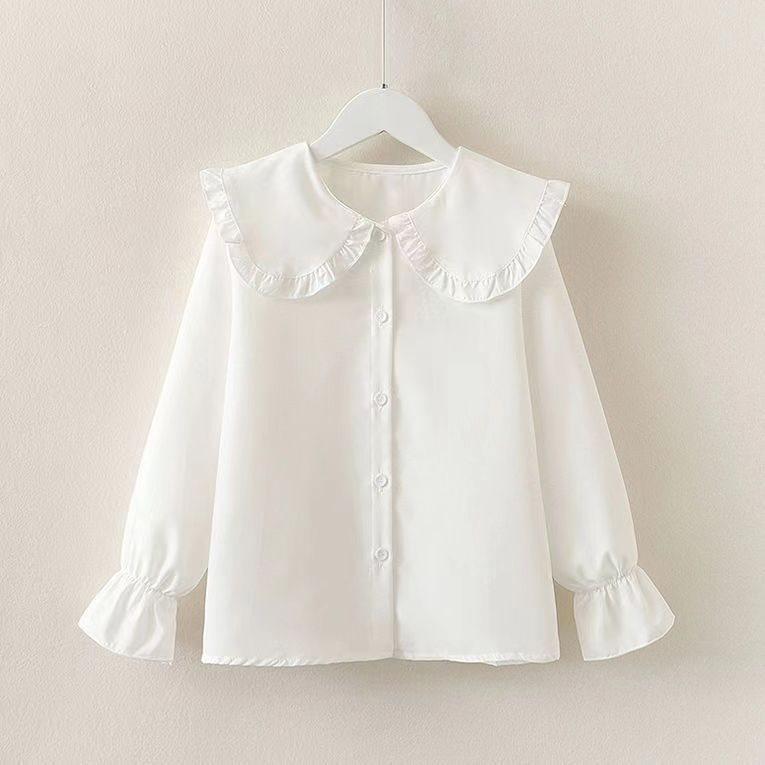 Autumn White Girls Peter Pan Collar Long Sleeve Shirt - Fashionable Top for Big Kids and Students 110
Autumn White Girls Peter Pan Collar Long Sleeve Shirt - Fashionable Top for Big Kids and Students 110