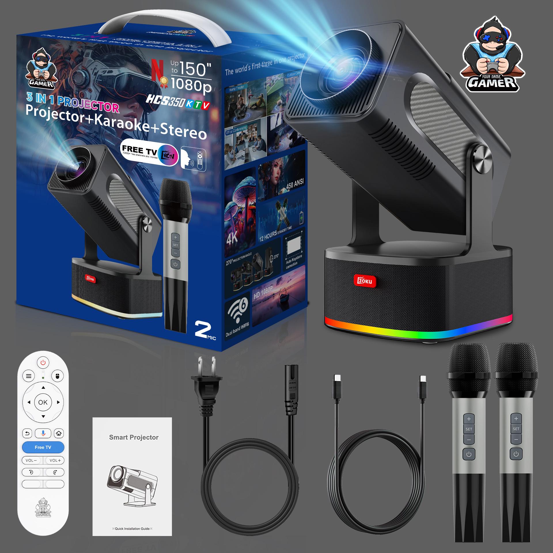 HCS350KTV 450 ANSI 1080P Projector with Karaoke & Speaker UK Plug білий
HCS350KTV 450 ANSI 1080P Projector with Karaoke & Speaker UK Plug білий