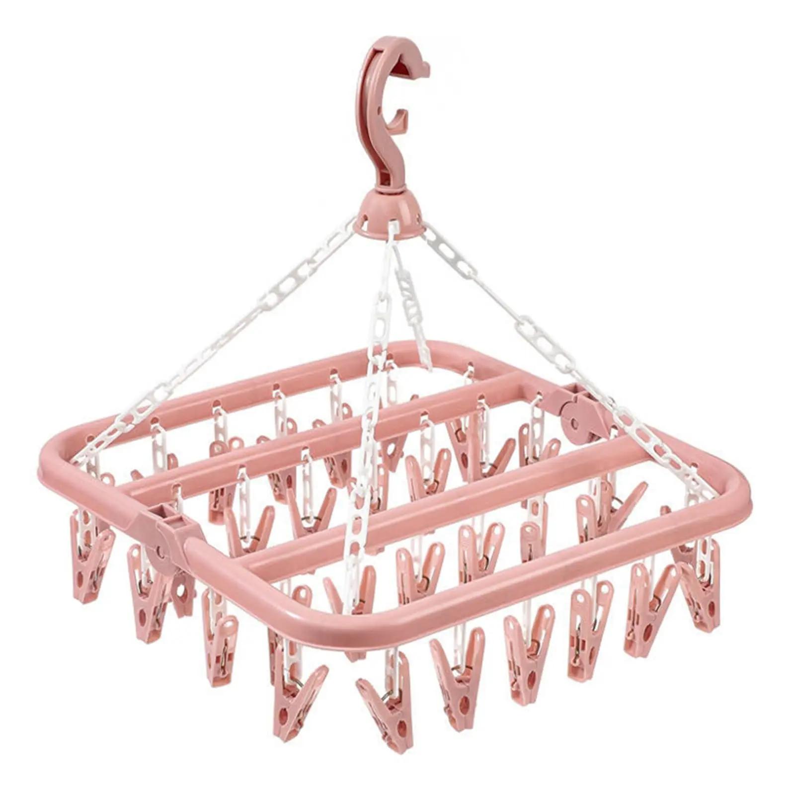 Foldable Drip Hanger with 32 Clips - Plastic Hanging Drying Rack for Clothes Underwear Socks розовый
Foldable Drip Hanger with 32 Clips - Plastic Hanging Drying Rack for Clothes Underwear Socks розовый