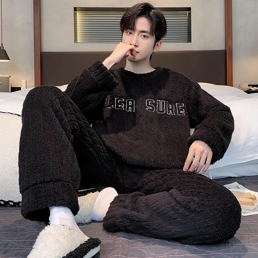 Чоловіча осінньо-зимова піжама з коралового флісу, товстий плюшевий теплий фланелевий домашній костюм, великий розмір XL (120-140 lbs)
Чоловіча осінньо-зимова піжама з коралового флісу, товстий плюшевий теплий фланелевий домашній костюм, великий розмір XL (120-140 lbs)