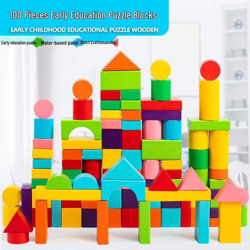 100-Piece Colorful Wooden Building Blocks: Early Education Toy for Children s Cognitive Development and Shape Matching.
100-Piece Colorful Wooden Building Blocks: Early Education Toy for Children s Cognitive Development and Shape Matching.