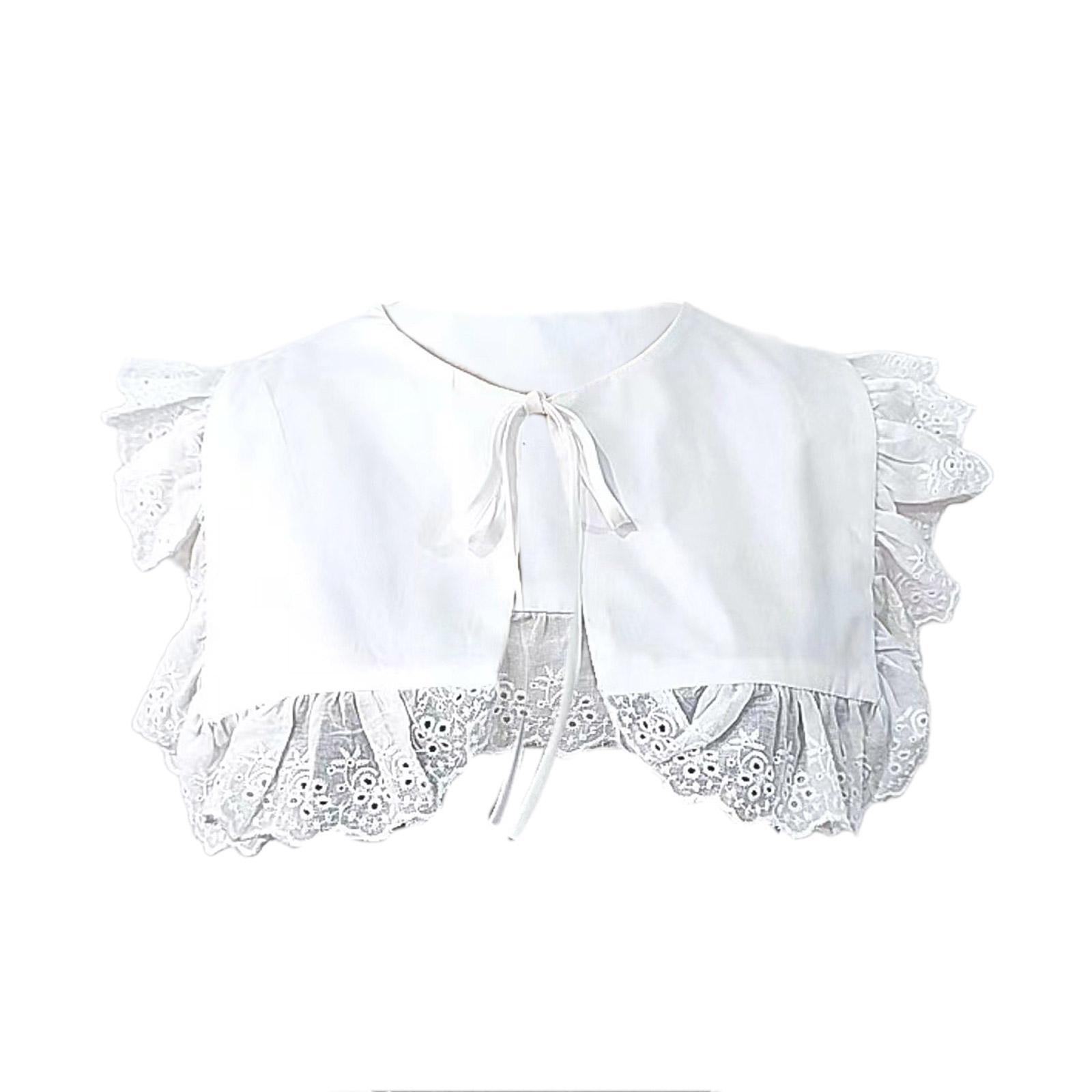 Кружевной цветочный воротничок с отделкой для женщин и девочек, элегантный съемный искусственный воротник, полушаль, блузка, воротник, аксессуары для одежды
Кружевной цветочный воротничок с отделкой для женщин и девочек, элегантный съемный искусственный воротник, полушаль, блузка, воротник, аксессуары для одежды