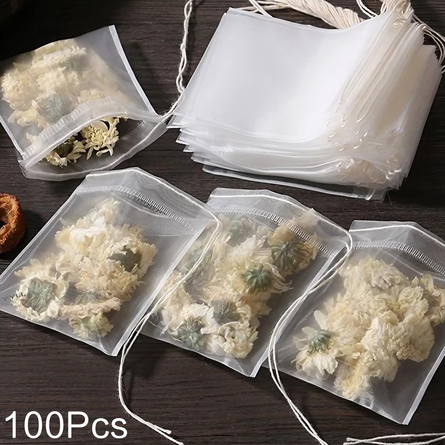 Disposable Tea Bags Filter Bags for Tea Infuser with String Heal Seal, Food Grade Non-woven Fabric Spice Filters 100PCS bolsos 100PCS ( 5x7CM )
Disposable Tea Bags Filter Bags for Tea Infuser with String Heal Seal, Food Grade Non-woven Fabric Spice Filters 100PCS bolsos 100PCS ( 5x7CM )