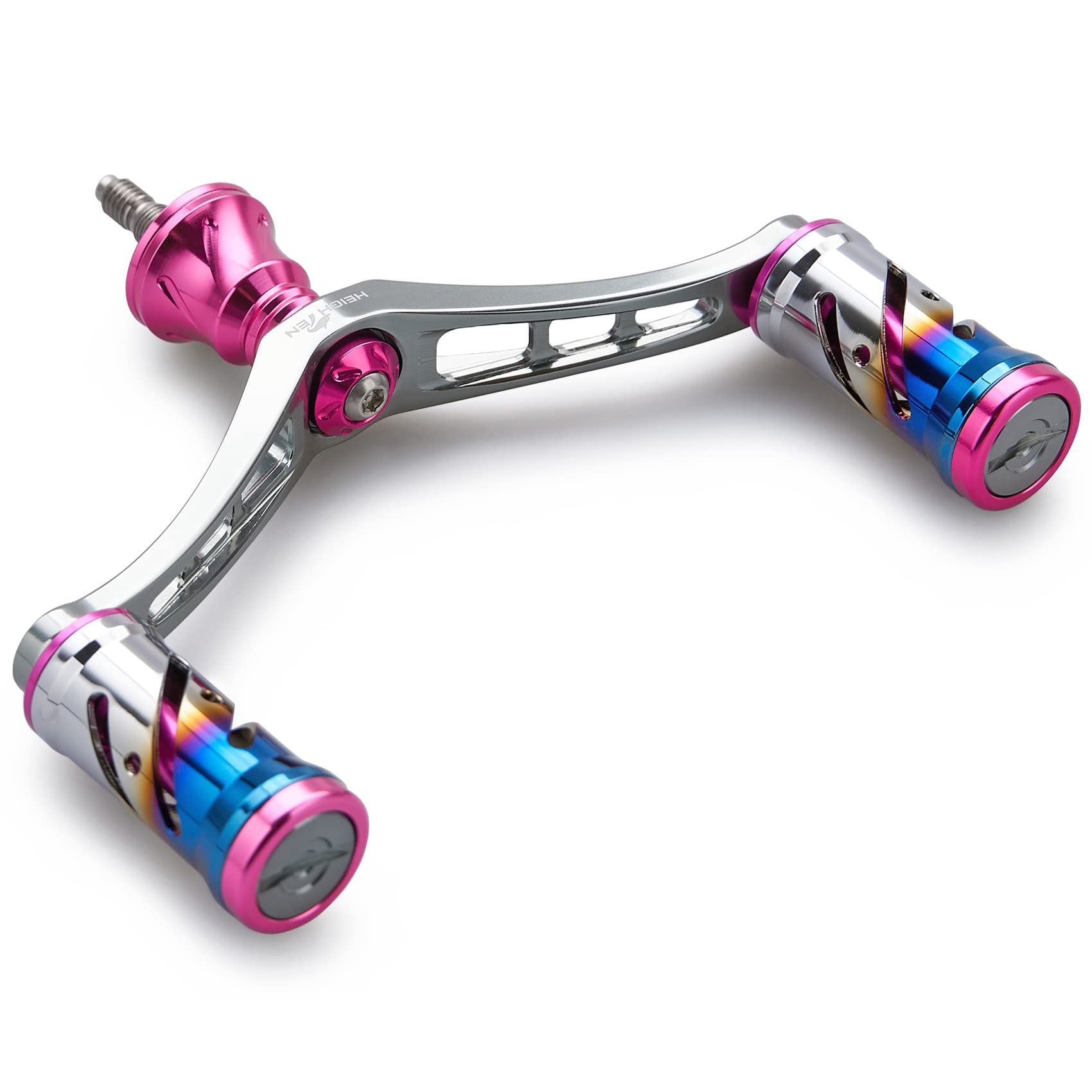 HEIGHTEN 92mm Reel Handle with 16mm Knob for Daiwa and Universal Spinning Reels Vortex Series Gunmetal Shimano, (Pink (Knob) & (Handle)) (587)
HEIGHTEN 92mm Reel Handle with 16mm Knob for Daiwa and Universal Spinning Reels Vortex Series Gunmetal Shimano, (Pink (Knob) & (Handle)) (587)