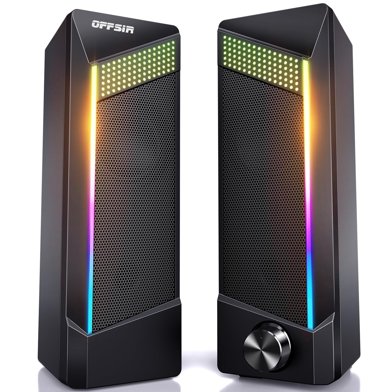 Акустическая система для ПК OFFSIR, игровая акустическая система с USB-подключением и RGB-подсветкой, 2-канальный стереозвук с эффектом погружения и объемным 3D-звуком, разъем AUX, совместимая с Plug Play чёрный
Акустическая система для ПК OFFSIR, игровая акустическая система с USB-подключением и RGB-подсветкой, 2-канальный стереозвук с эффектом погружения и объемным 3D-звуком, разъем AUX, совместимая с Plug Play чёрный