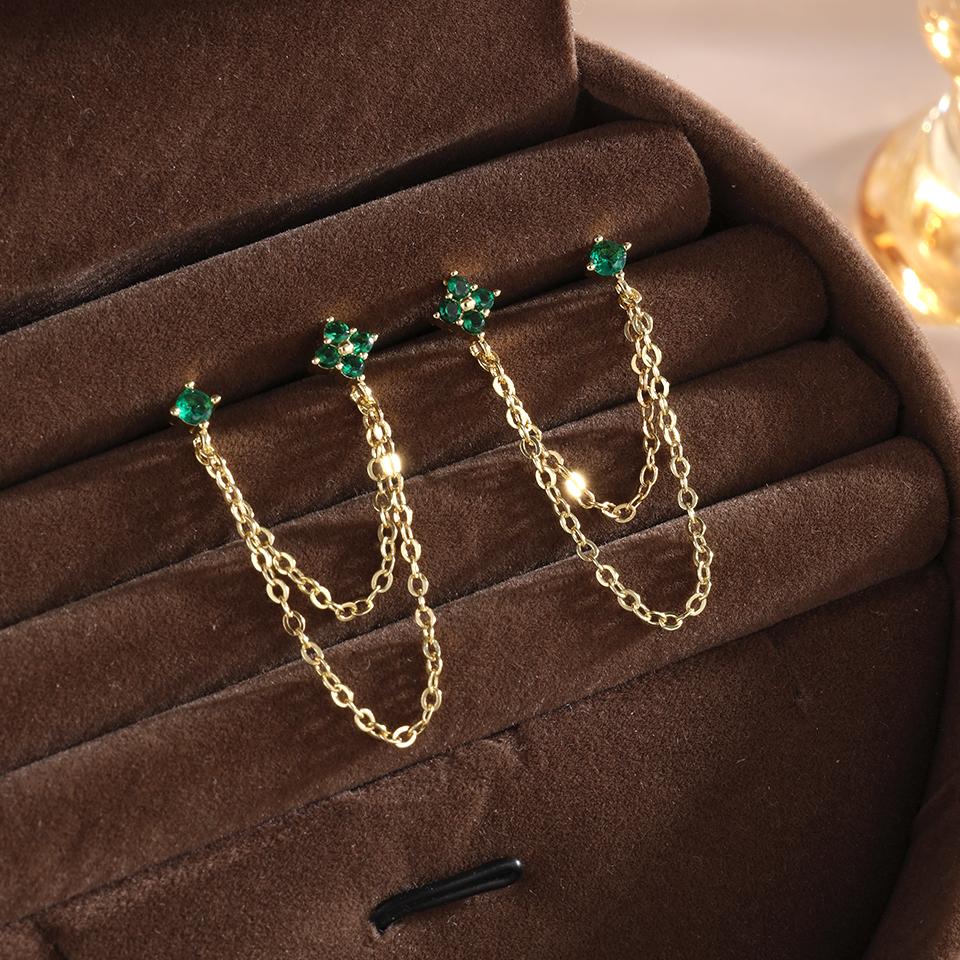 ZAKOL 1 пара цветных циркониевых серег-пуссет в виде четырехлистного цветка, пирсинг ушей, цепочка, хеликс, трагус, хрящ, аксессуары для ушей для женщин зелёный
ZAKOL 1 пара цветных циркониевых серег-пуссет в виде четырехлистного цветка, пирсинг ушей, цепочка, хеликс, трагус, хрящ, аксессуары для ушей для женщин зелёный