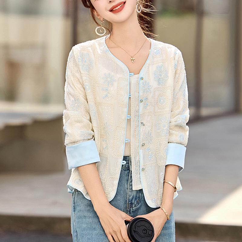 Women s Embroidered White Short Jacket - Spring/Summer 2025 Chinese Style Sun Protection Medium квітковий/синій
Women s Embroidered White Short Jacket - Spring/Summer 2025 Chinese Style Sun Protection Medium квітковий/синій