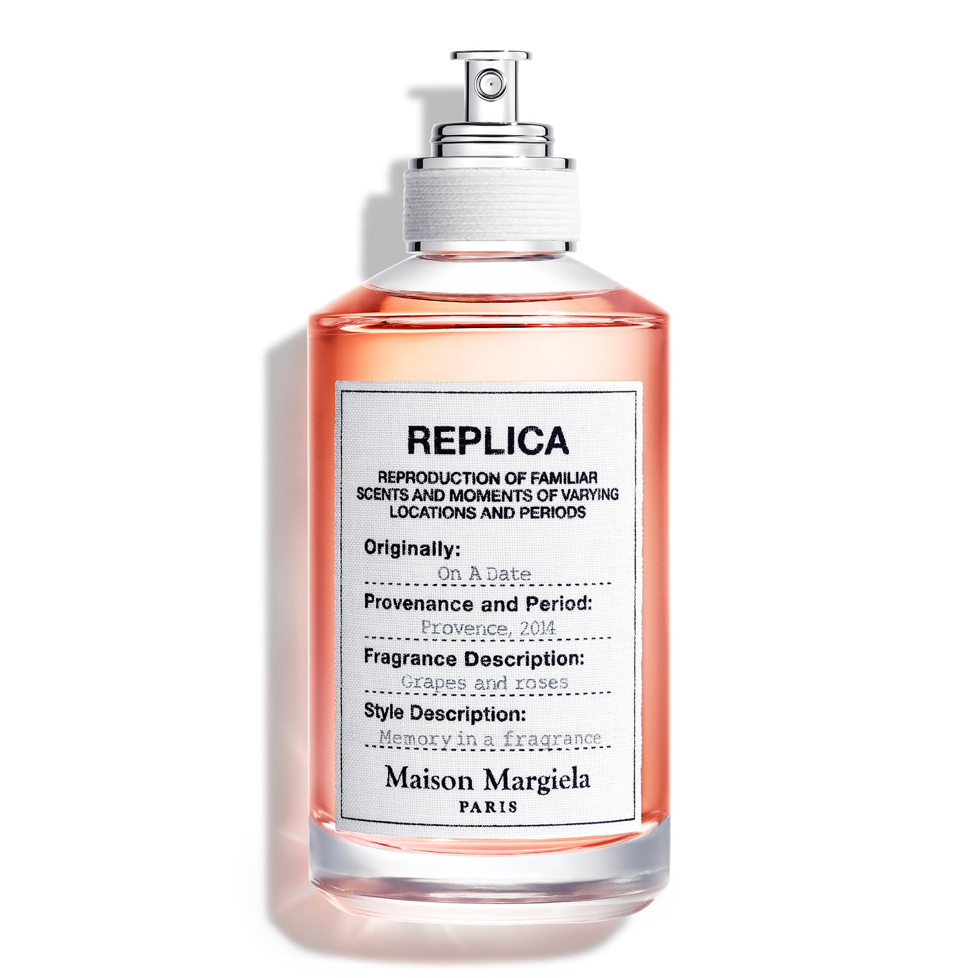 Maison Margiela - Replica - On a Date Eau de Toilette - Floral Fragrance - With Patchouli, Rose, & Black Current Accords 3.4 oz/ 100 mL
Maison Margiela - Replica - On a Date Eau de Toilette - Floral Fragrance - With Patchouli, Rose, & Black Current Accords 3.4 oz/ 100 mL