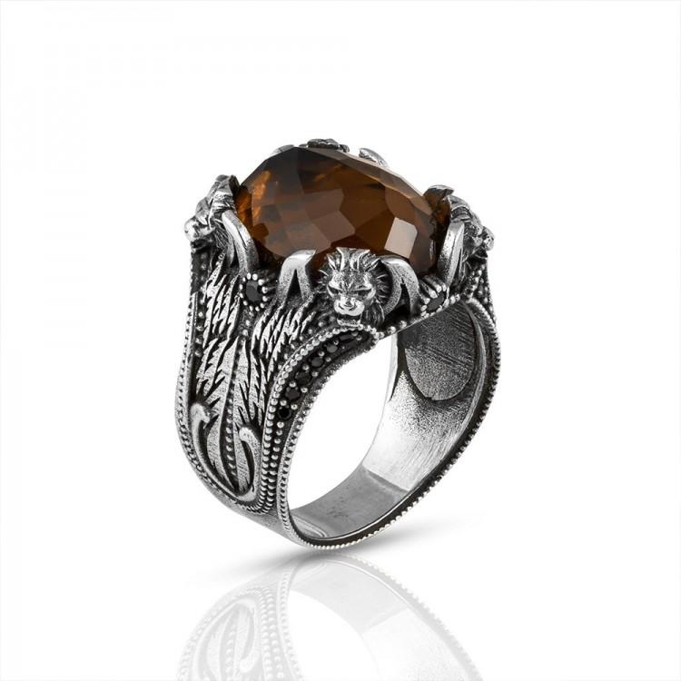 Мужское кольцо из стерлингового серебра 925 пробы с изображением льва, камень циркон, трендовое кольцо, подарочное кольцо, отмеченное наградами кольцо за дизайн, кольцо ручной работы 
Мужское кольцо из стерлингового серебра 925 пробы с изображением льва, камень циркон, трендовое кольцо, подарочное кольцо, отмеченное наградами кольцо за дизайн, кольцо ручной работы