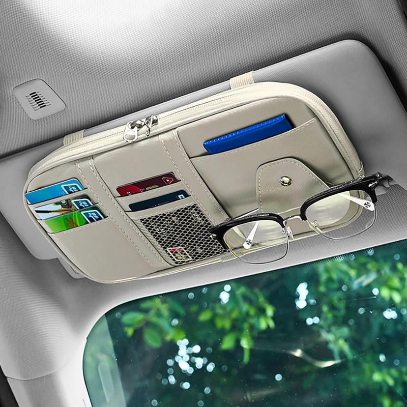 Car Sun Visor Storage Multifunction Organizer Pocket Clip Pouch Bag Cards IC Glasses Holder Zipper Stowing Tidying Auto Styling бежевий
Car Sun Visor Storage Multifunction Organizer Pocket Clip Pouch Bag Cards IC Glasses Holder Zipper Stowing Tidying Auto Styling бежевий