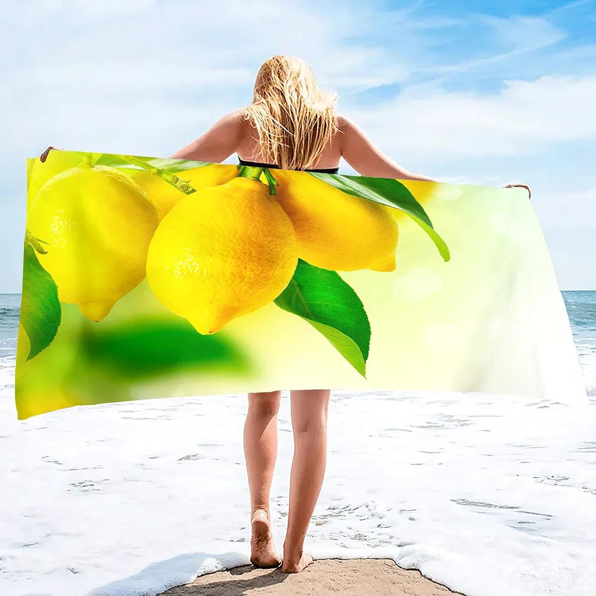 Microfiber Yellow Lemon Beach Towels,Oversized Absorbent Thin Soft Blanket Towel, Lightweight Quick Dry and Sand Free Bath Towel W30*H60(CM)
Microfiber Yellow Lemon Beach Towels,Oversized Absorbent Thin Soft Blanket Towel, Lightweight Quick Dry and Sand Free Bath Towel W30*H60(CM)