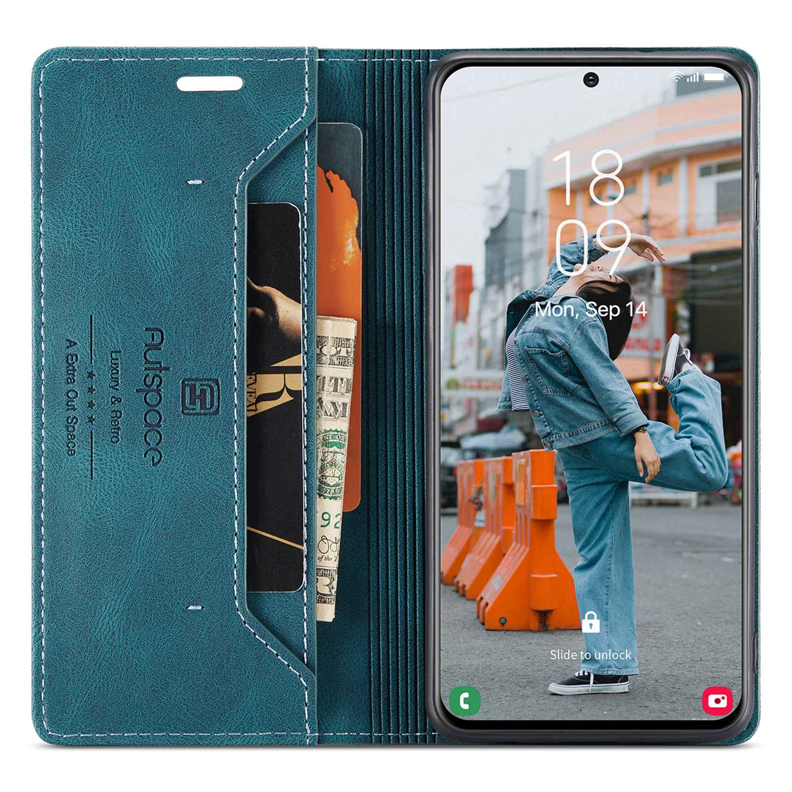 AUTSPACE A01 Series for Samsung Galaxy S22 5G PU Leather Case RFID Blocking Wallet Flip Stand Cover Blue
AUTSPACE A01 Series for Samsung Galaxy S22 5G PU Leather Case RFID Blocking Wallet Flip Stand Cover Blue