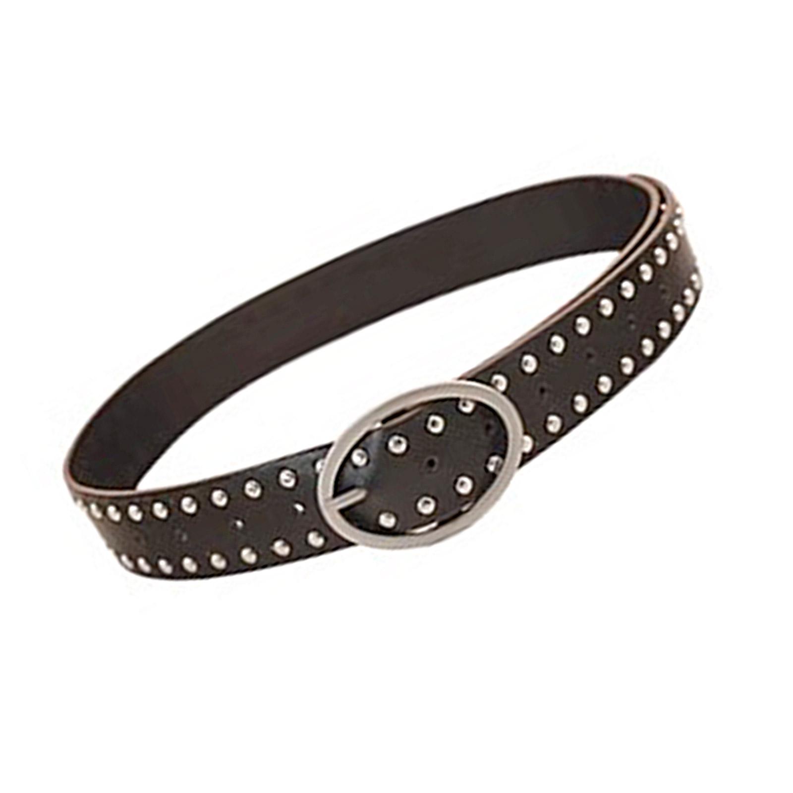 Rivet Studded Belt for Adult Unisex with Oval Buckle Fashion Pin Buckle Belt for Jeans Pants Street Dancing Waistband
Rivet Studded Belt for Adult Unisex with Oval Buckle Fashion Pin Buckle Belt for Jeans Pants Street Dancing Waistband