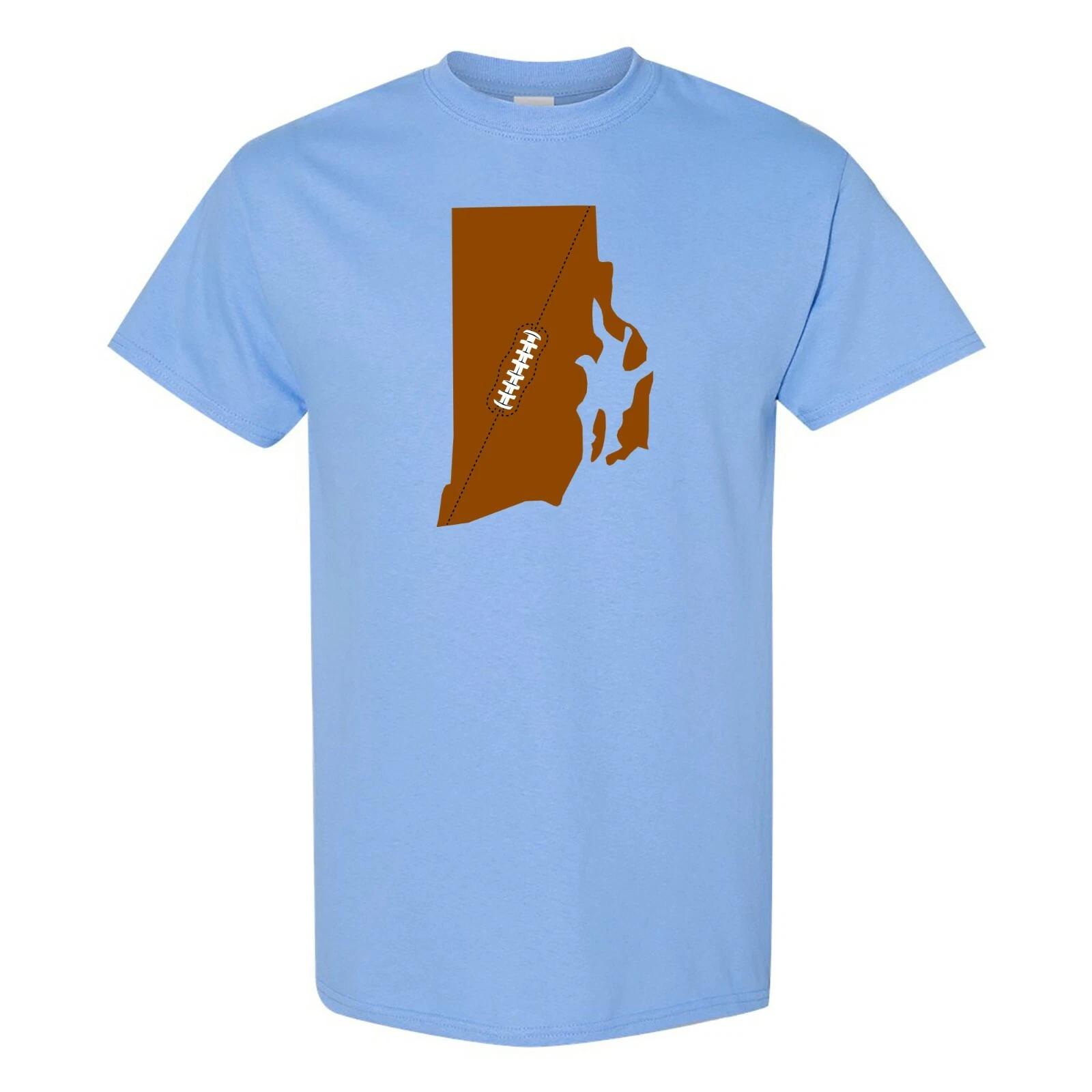 Rhode Island Football State Shape - Hometown Pride T Shirt - Carolina Blue S
Rhode Island Football State Shape - Hometown Pride T Shirt - Carolina Blue S