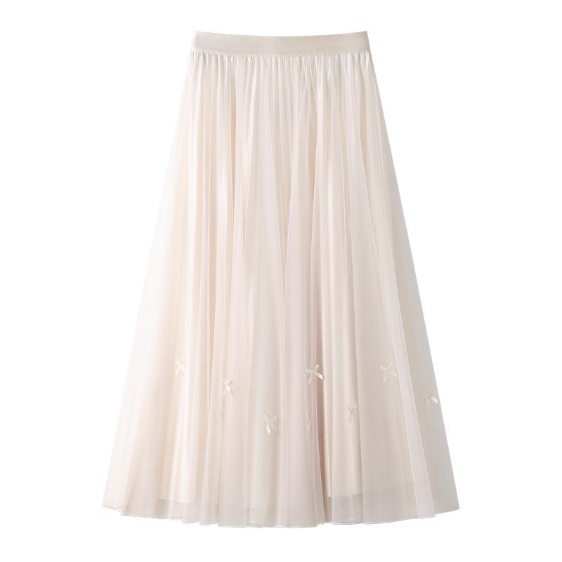 White Women s Drapey A-Line Mesh Skirt - 2024 New Autumn, Spring Mid-Length Pleated Style One Size
White Women s Drapey A-Line Mesh Skirt - 2024 New Autumn, Spring Mid-Length Pleated Style One Size