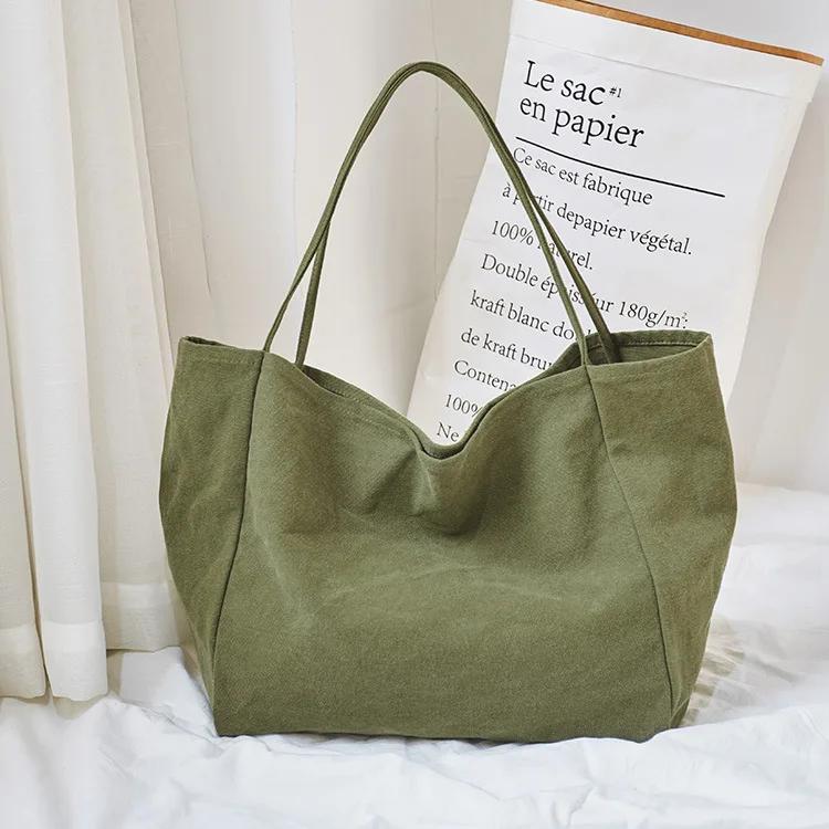 Women Big Canvas Shopping Bag Reusable Soild Extra Large Tote Grocery Bag Eco Environmental Shopper Shoulder Bags For Young Girl
Women Big Canvas Shopping Bag Reusable Soild Extra Large Tote Grocery Bag Eco Environmental Shopper Shoulder Bags For Young Girl