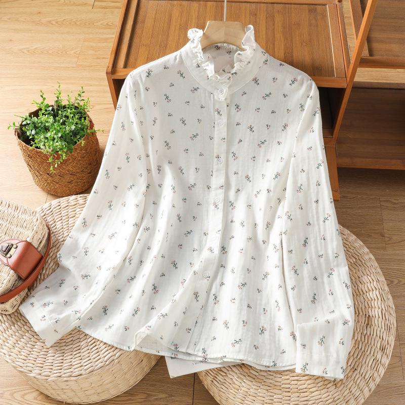 Soft Cotton Floral Print Long Sleeve Shirt with Ruffled Collar Double Extra Large
Soft Cotton Floral Print Long Sleeve Shirt with Ruffled Collar Double Extra Large