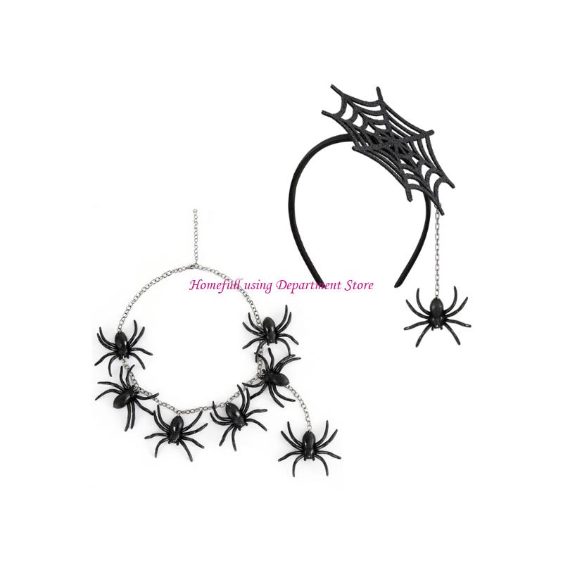 Spiders Hair Ornament Set With Adjustable Fit Neckchain For Festivals
Spiders Hair Ornament Set With Adjustable Fit Neckchain For Festivals