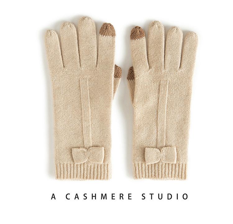 Pure Cashmere Touchscreen Gloves with Bow - Women s Winter Driving/Riding One Size
Pure Cashmere Touchscreen Gloves with Bow - Women s Winter Driving/Riding One Size